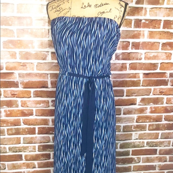 Lane Bryant Dresses & Skirts - SOLD-Lane Bryant Blue Flowy Halter Top Maxi Dress
